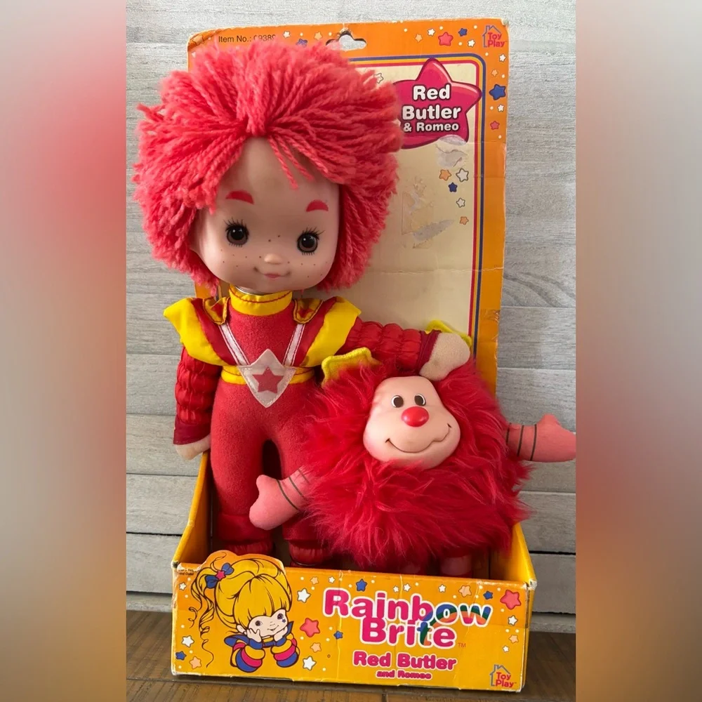 Rainbow Red Butler & Romeo Plush Doll Set - Red and Yellow Accents 2003 - Picture 4 of 13